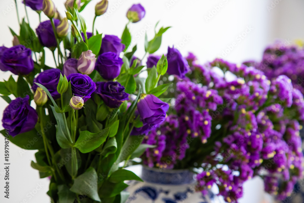 Naklejka premium Flor Lisanto violeta.