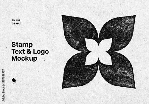 Grunge Stamp Text & Logo Mockup