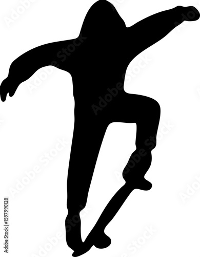 silhouette of a skateboarder