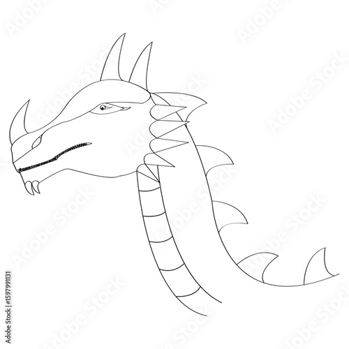 this is dragon logo vector illustration