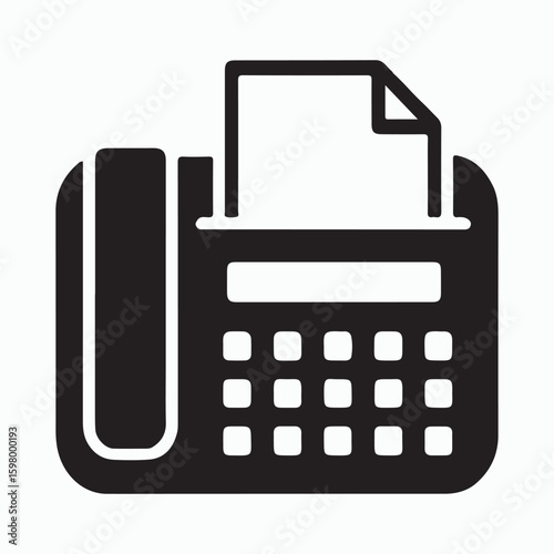 Vector Illustration of a Fax Machine
