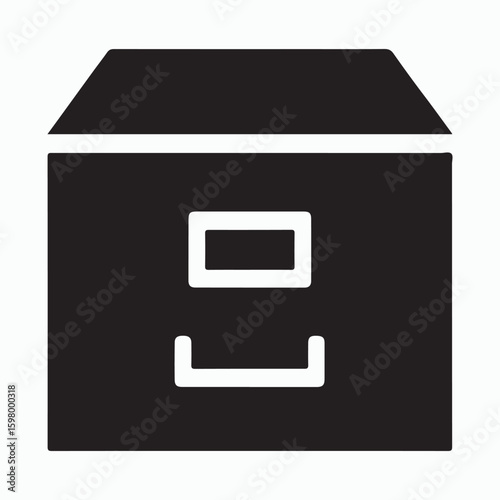 Drawer Filing Cabinet Icon editable