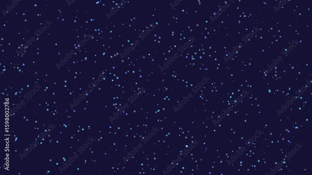 Shape particle morphing in universe with dark background - 4K video