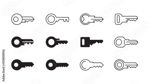 Collection of Modern Key Designs Security and Access Themes