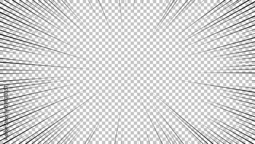 Black comic book transparent background