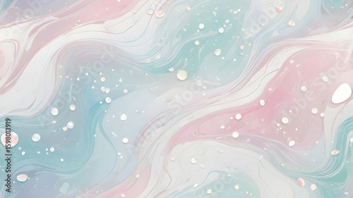 Abstract Pastel Marble Waves Flow