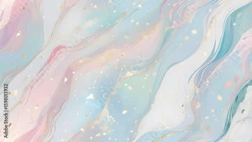 Abstract Pastel Marble Waves Flow
