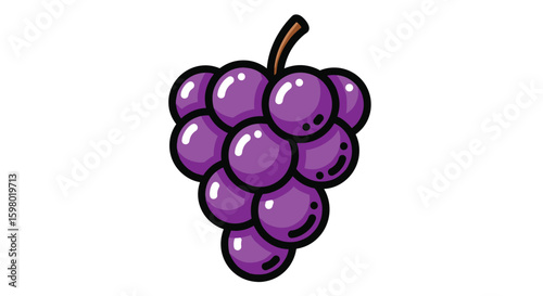 Vibrant bunch of juicy purple grapes ready for healthy snacking and sweet dessert creations