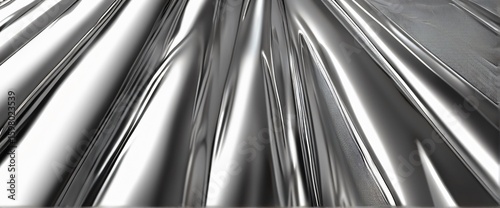 Abstract background of flowing, liquid silver chrome. Concept of luxury, sleekness, and modern design.