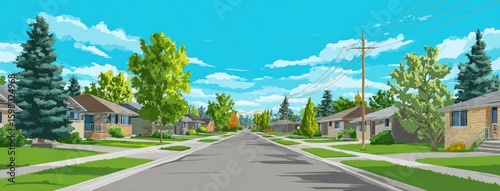Suburban street scene on a sunny day (1)