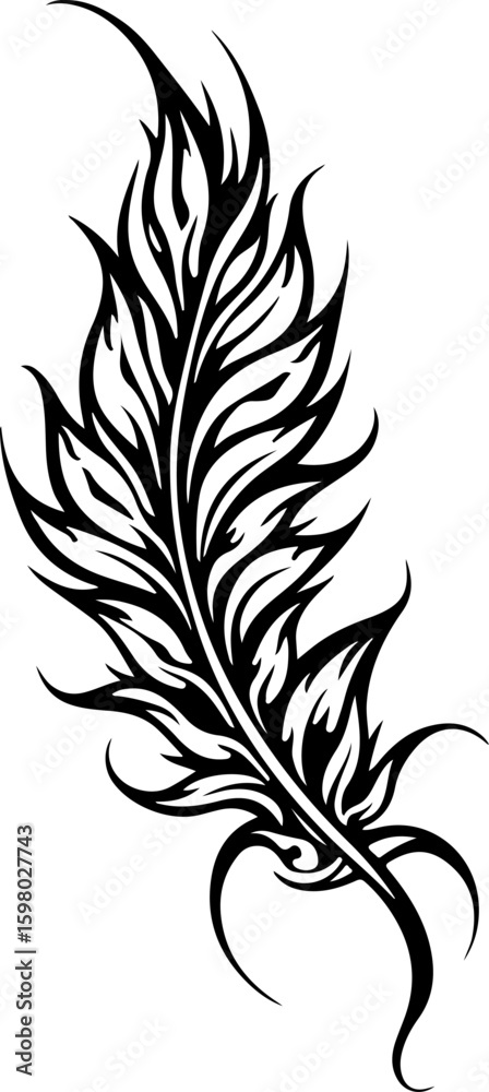 Obraz premium Abstract Tribal Swirl Tattoo Design