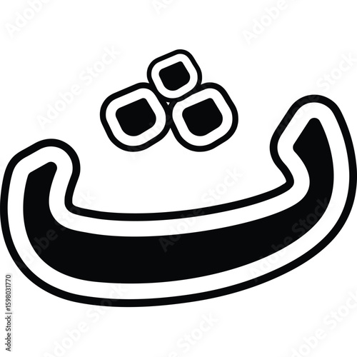 Arabic Letter Tsa Outline Vector Calligraphy Design