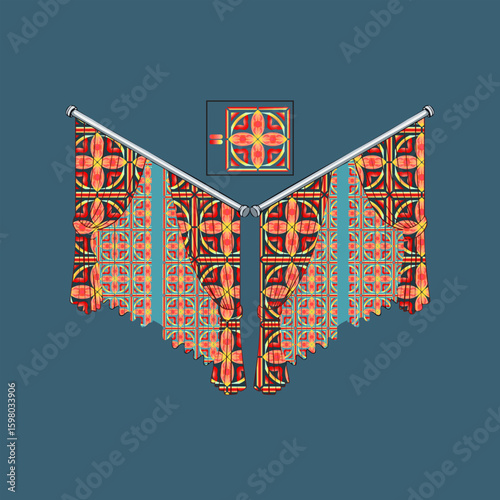 Geometric Luxury Curtain Design