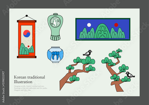 Korean traditional illustration