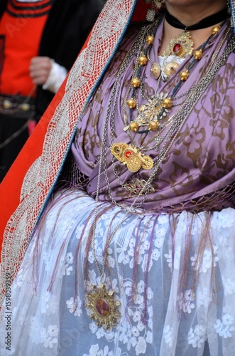 Sant'Antioco, Sardinia 05.06.2019: Saint Antioco, Sardinia - 04.16.2018: Religious procession of Sant'Antioco