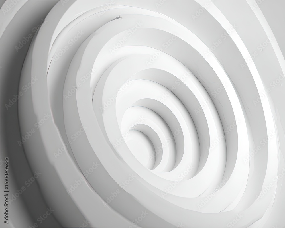 Obraz premium Abstract Geometric White Circles Design