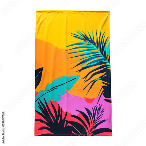 Vibrant Graphic Beach Towel with Bold Oversized Design for Summer Fun