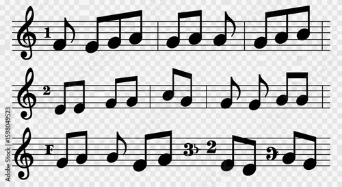 Musical notation showing multiple staves with various notes and rests.