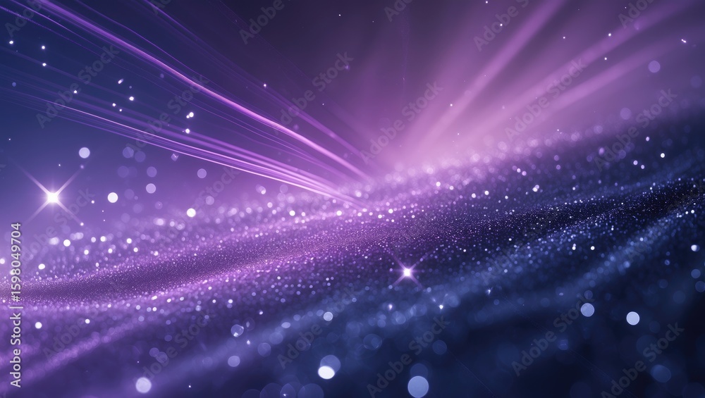Fototapeta premium A space scene with light streaks and sparkling particles, creating a dynamic and vibrant cosmic display.