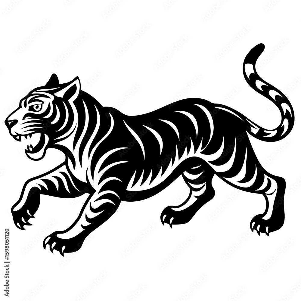 Obraz premium tiger vector illustration