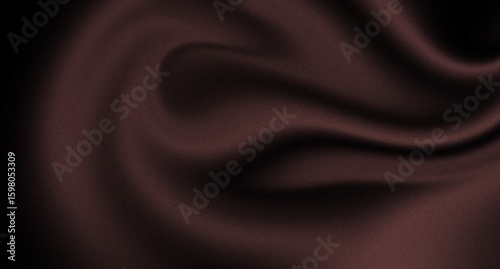 Abstract black dark deep brown gradient background color wave bright light silk glow grain texture noise surface grainy