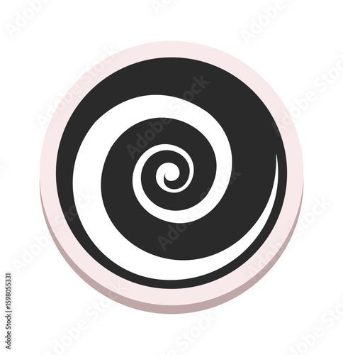Psychedelic hypnotic swirl sticker design