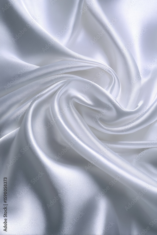 Fototapeta premium Close Up Of White Fabric Texture With Swirls