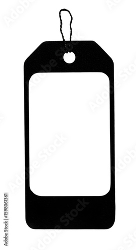 Black Rectangular Hanging Label Illustration