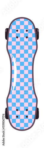 Skateboard sport checkered creative design
