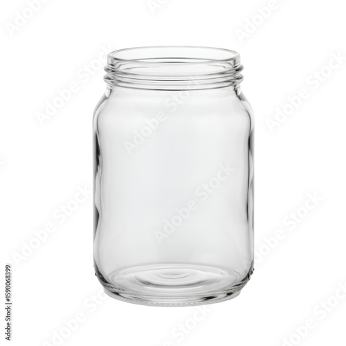 Empty Glass Jar Isolated on Transparent Background
