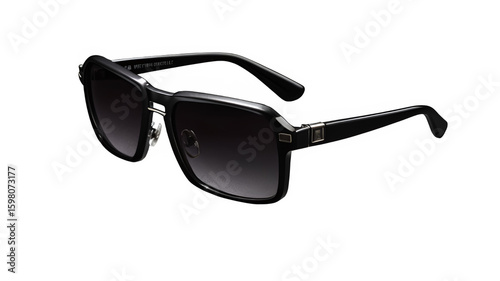 Stylish black sunglasses isolated on white background isolated on transparent background