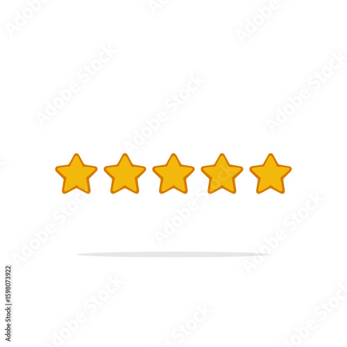 Five star rating icons