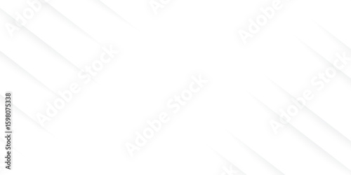 Abstract white and gray color, modern design stripes background with geometric round shape. Vector illustration.