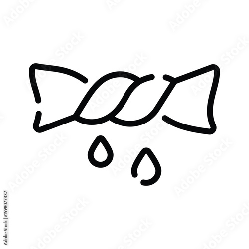 Handy outline style icon of wringing towel