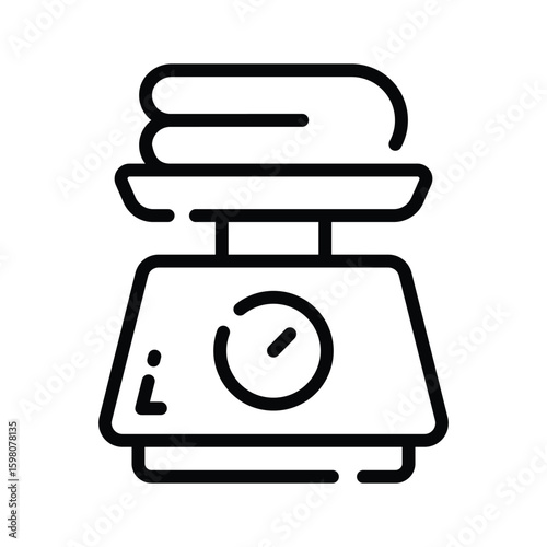 Handy linear icon of digital weight scale