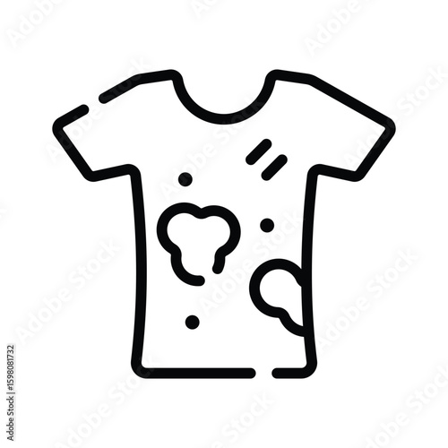Handy linear icon of dirty stained shirt