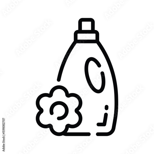 Modern outline style icon of laundry scent bottle