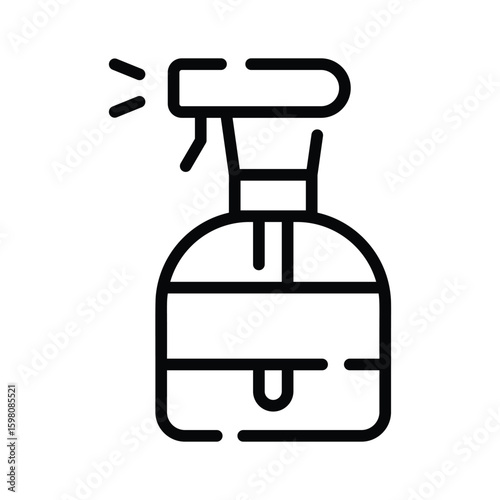 Modern linear icon of spray bottle cleanser