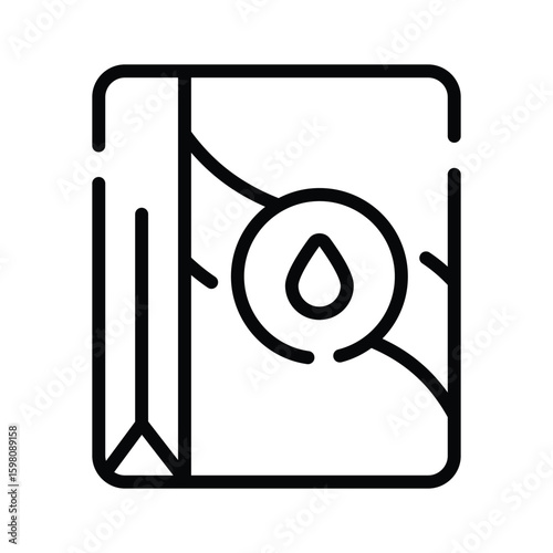 Handy outline style icon of open laundry book