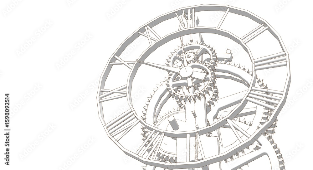 Obraz premium clock graphic symbol 3d illustration