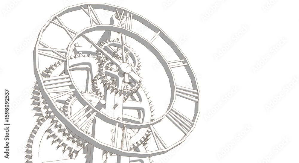 Obraz premium clock graphic symbol 3d illustration