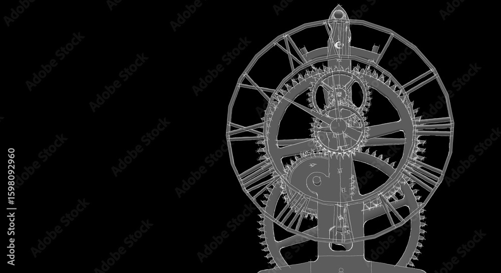 Obraz premium clock graphic symbol 3d illustration