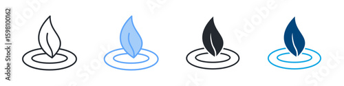 Nature Icon Set Multiple Style. Designed In Outline, Blue, Glyph, Dual Tone