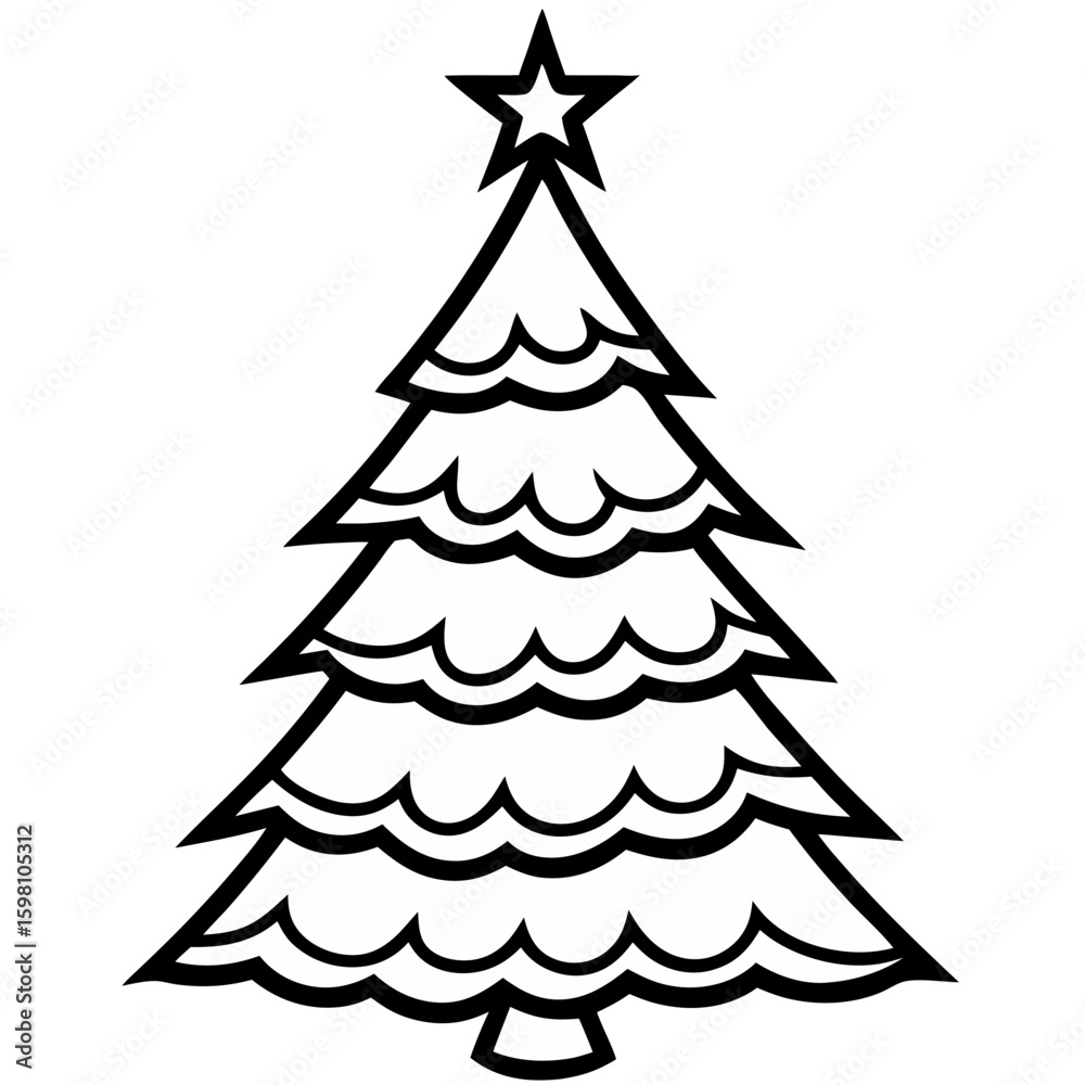 Obraz premium Christmas Ice Etch Silhouette – Frosted Window Holiday Vector, Winter Glass Decoration Clipart Art
