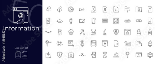 Information Line Editable Icons set. Vector illustration in modern thin line style of Information icons: support, assistance, info, etc