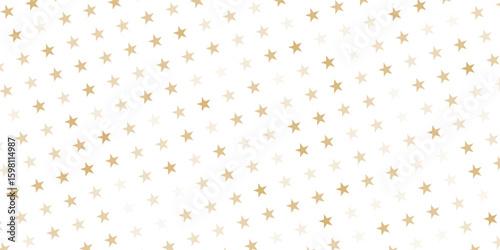 Gold falling down confetti background. Repeated golden dotted glitter pattern.
