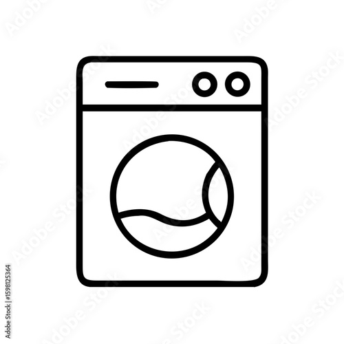 Washing machine icon for home appliances, laundry and smart home apps