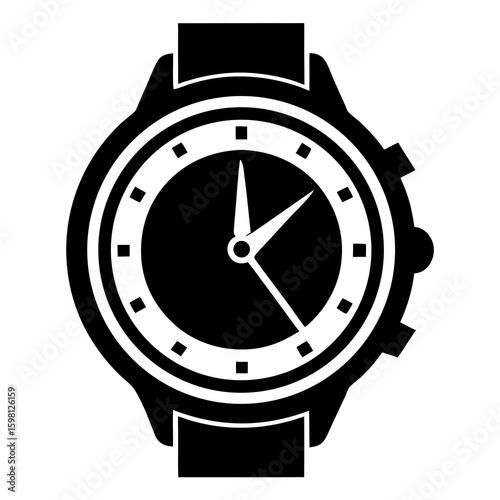 black and white wristwatch