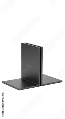 Minimalist 3D Illustration of a Bookend on a Black Background
