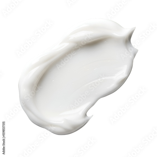 Cream Swirl Isolated on Black Background photo